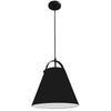 Luminaire suspendu Emperor de Dainolite avec abat-jour noir, fini noir mat et 1 ampoule