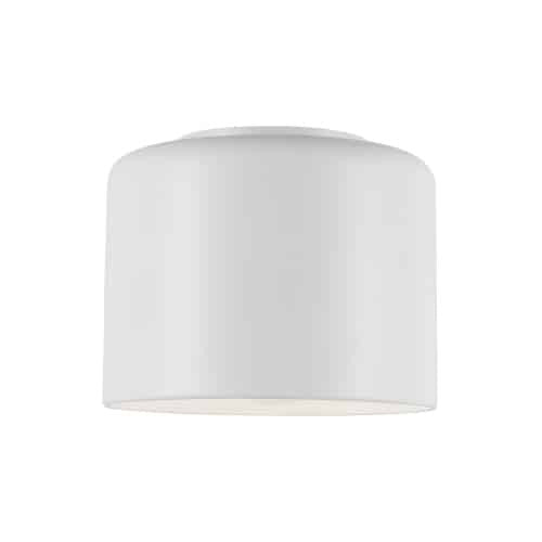 Plafonnier affleuré Emilia de Dainolite avec abat-jour blanc mat et 1 ampoule