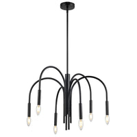 Lustre Callway de Dainolite avec fini noir mat et 6 ampoules