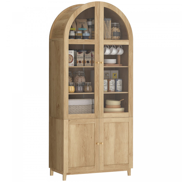 HOMCOM Buffet avec Arche, Meuble Haut de Rangement de Cuisine 71\"