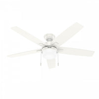 Ventilateur de plafond Anisten avec luminaire - Blanc