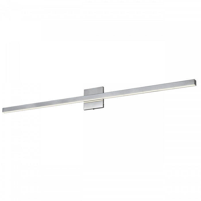 Lumière de coiffeuse Arandel de Dainolite en acrylique givré qui diffuse la lumière, avec fini chromé poli et ampoule à DEL de 36 W
