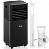 Climatiseur HOMCOM 8 000 BTU, silencieux, avec telecommande, noir