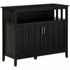 HOMCOM Buffet Console Rangement Armoire 2 Portes Noir