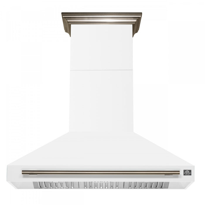 Hotte de cuisiniere murale Aria de 48 po, blanc-FRHWM5095-48WHT