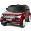 Costway 2 * 12v 2 Places Land Rover Enfants Sous Licence Sur La Voiture 4wd W / Peinture De Surface A Distance Rouge