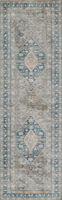 Tapis Traditionnel Lucia 2'6\" x 8'0\" en Bleu