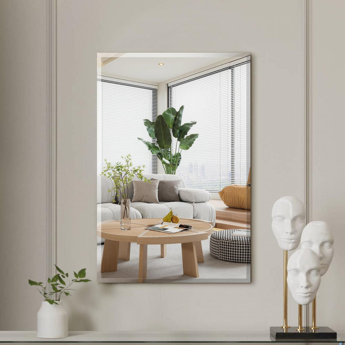 Miroir rectangulaire Arcus 20 po x 30 po sans cadre avec bordure biseautée