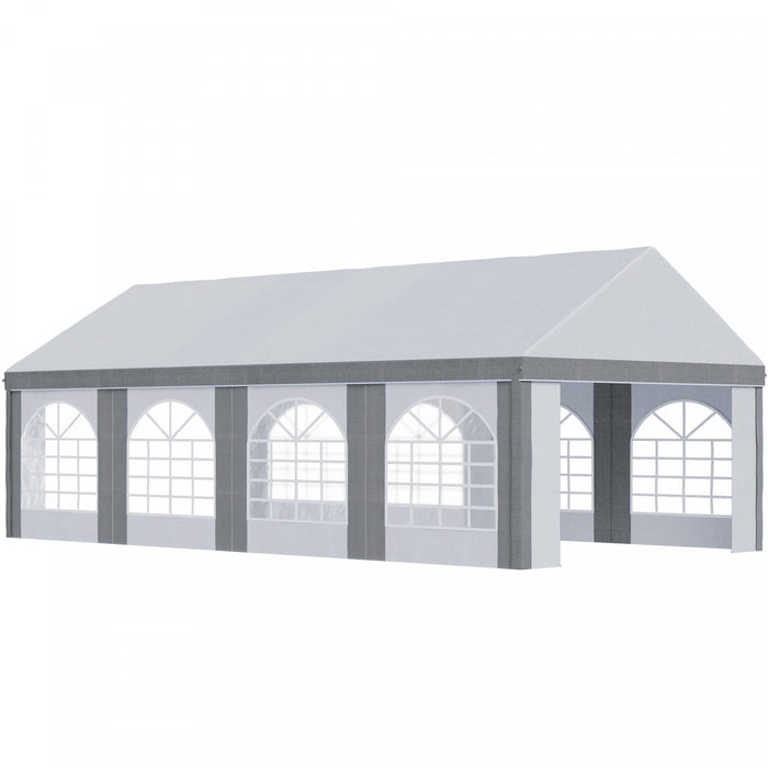 Outsunny Tente De Fete 26 X 13 Pieds Avec Cotes, 8 Fenetres Et 2 Portes