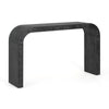 Cedar Table Console en Bois 52 po avec Bord Courbe et Finition Vieillie, Noir