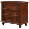 U_Style 27.6 Inch Painted Nightstand with Pull-Out Tray and 3 Drawers, Brown | U_Style Table de Nuit Peinte 27.6 po avec Tiroir Coulissant et 3 Tiroirs, Brun