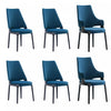 Ensemble de 6 chaises de salle a manger Kara Modern en bleu
