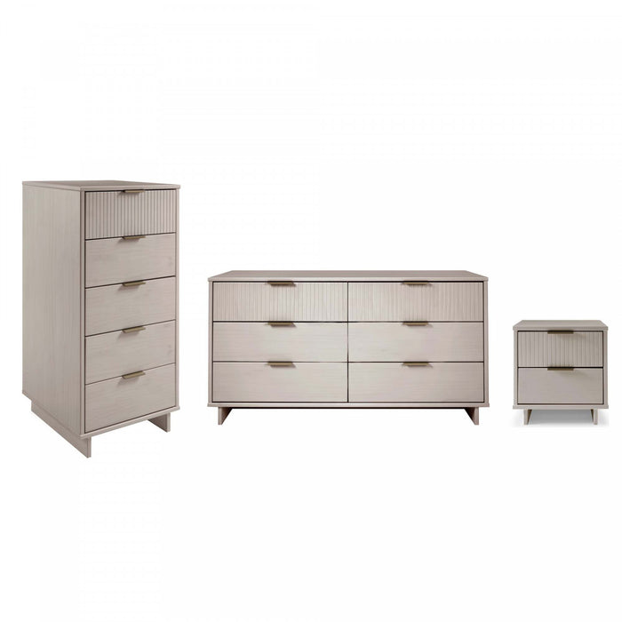 Ensemble de commode moderne Granville 3 pieces en gris clair