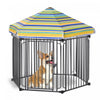 Pawhut Cage D'exterieur Robuste Pawhut 48\" X 41\" Avec Toit En Polyester Resistant Aux Intemperies, Porte Verrouillee Et Cadre Metallique