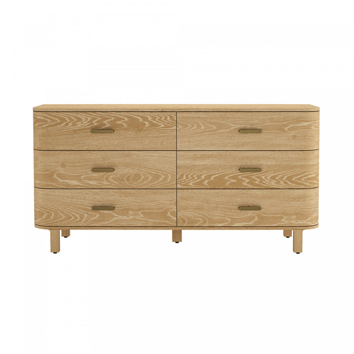 Meuble TV moderne Arvon 71\" avec pieds en metal, noir et naturel