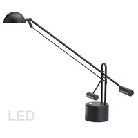 Lampe de bureau de Dainolite avec fini noir et ampoule à DEL de 18 W