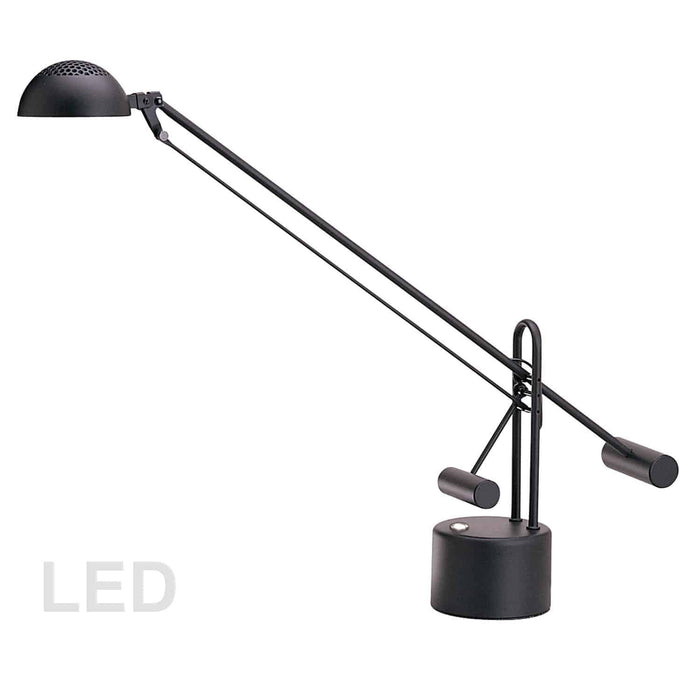 Lampe de bureau de Dainolite avec fini noir et ampoule à DEL de 18 W
