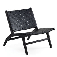 Chaise d’appoint Maintenon de Manhattan Comfort en similicuir - noire