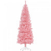 Homcom Arbre De Noel Artificiel De 7pi De Haut Avec Base En Acier, Rose