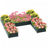 Outsunny 2,4 X 2,4 M Diy Lit De Jardin Sureleve, Lot De 5 Grandes Jardinieres En Acier Pour Plantes D'exterieur, Legumes, Fleurs, Herbes, Assemblage Facile, Vert
