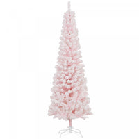 Homcom Arbre De Noel Artificiel Fin Floque De Neige Artificielle 6pi