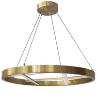 Lustre Dante de Dainolite en silicone blanc qui diffuse la lumière, avec fini laiton vieilli et ampoule à DEL de 40 W