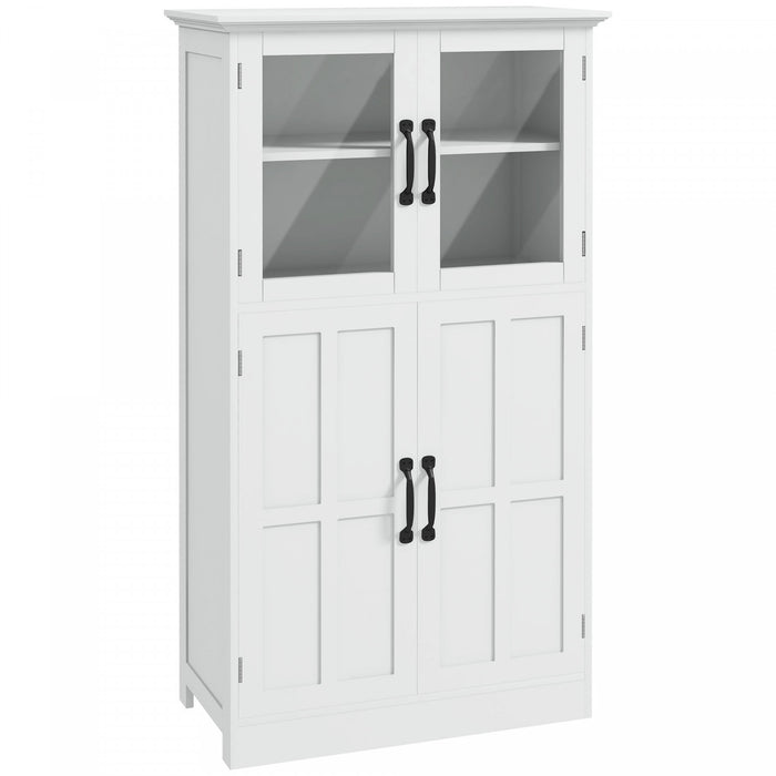 HOMCOM Armoire de rangement avec etageres a 4 niveaux, etageres reglables