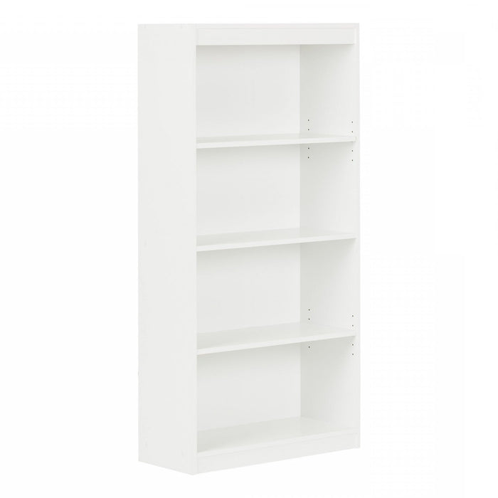 Bibliothèque Axess à 4 tablettes - blanc solide