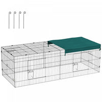 Pawhut Cage Pour Petits Animaux, Parc Pour Poulets, Lapins, Chinchillas, Parc Exterieur Pour Petits