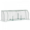 Outsunny - Mini-serre De 71\" X 17\" X 24\" - Serre Chaude Portable Pour Plantes Avec Fermeture Eclair Pour L'exterieur, L'interieur, Le Jardin, Blanc.