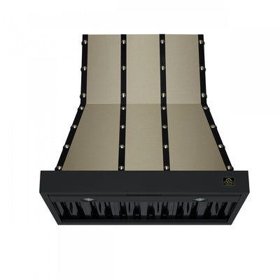 Forno Ambassador 36" Range Hood, Black, 427 CFM, 3 speeds, Remote Control - FRHWM5099-36CPBLK | Hotte de cuisine Ambassador 36 po, noir, 427 PCM, 3 vitesses, telecommande - FRHWM5099-36CPBLK