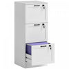 HOMCOM Classeur de bureau a 3 tiroirs, classeur vertical, blanc