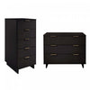 Ensemble de commode moderne Granville 2 pieces en noir