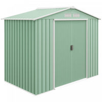 Outsunny Abri De Jardin Exterieur En Metal Galvanise 7' X 4', Vert Clair
