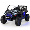 Voiture Electrique 12v Pour Enfant, 2 Modes De Conduite, Avec Telecommande Effets Sonores Lumineux, Vehicule Tout Terrain Avec 2 Sieges Pour Enfant 3-8 Ans, Charge 59kg, 118x74x71cm, Noir/rose