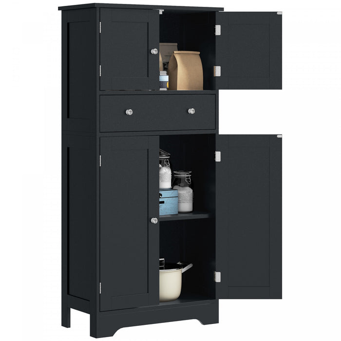 HOMCOM Armoire de rangement pour garde-manger de cuisine 50,5\" avec portes