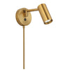 Projecteur mural Stanly de Dainolite avec bras articulé, fini laiton vieilli et 1 ampoule