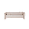 Canape deux places moderne glamour Sylvia 264 cm en tweed coloris Poussiere d’or