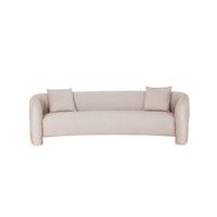  Canape deux places moderne glamour Sylvia 264 cm en tweed coloris Poussiere d’or