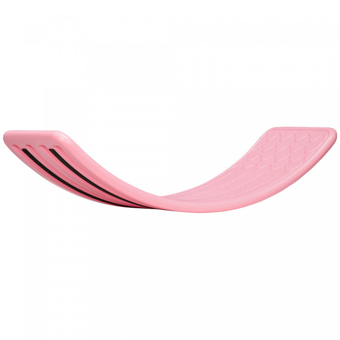 Qaba Planche D'equilibre 32,3\" Pour Enfants, Planche A Bascule Courbee, Apprentissage Prescolaire Termine, Jouet Montessori Waldorf, Pour 3 A 6 Ans, Rose