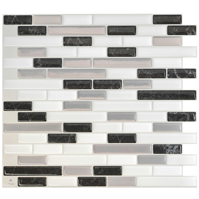 Dosseret Smart Tiles peler et coller 10 x 9, 4 feuilles - Muretto Alaska