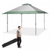 Tonnelle Pop-up 4x4 M Reglable En 3 Hauteurs Avec Sac A Roulettes, Gazebo Anti Uv Et Etanche Avec Cadre Robuste En Metal, Pavillon Instantane Pour Jardin, Patio, Arriere-cour