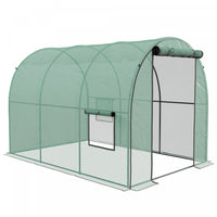 Outsunny Serre Tunnel Avec Porte Enroulable Et Fenetres, 6.6' X10' X6.6'.