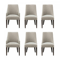  Ensemble de 6 chaises de salle a manger Beever Modern en taupe