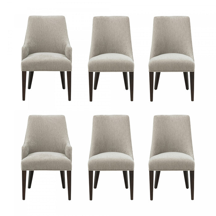 Ensemble de 6 chaises de salle a manger Beever Modern en taupe