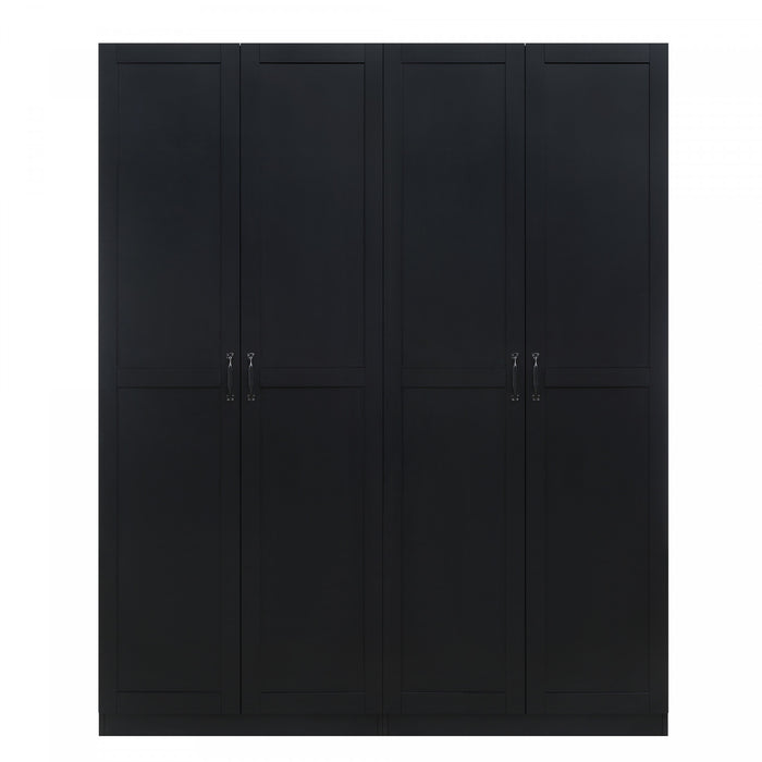 Armoire-penderie moderne Cornelia 2 pieces en noir