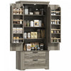 HOMCOM Armoire garde-manger de cuisine 64\" avec portes et tiroirs, Gris