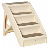 Pawhut Escalier Portable A 4 Niveaux Pour Animaux, Rampe Pliable Pour Chiens, Escaliers Pour Chats,