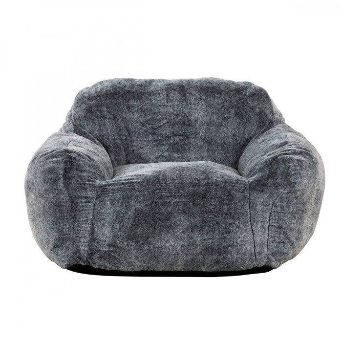 Fauteuil poire Tore de Sealy en fausse fourrure avec mousse à haute densité