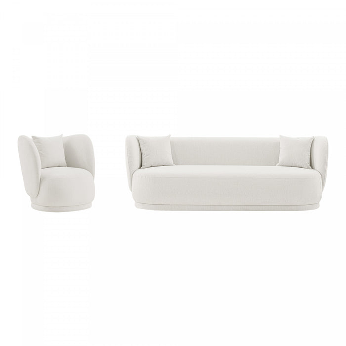 Ensemble de canape moderne Siri 2 pieces en creme